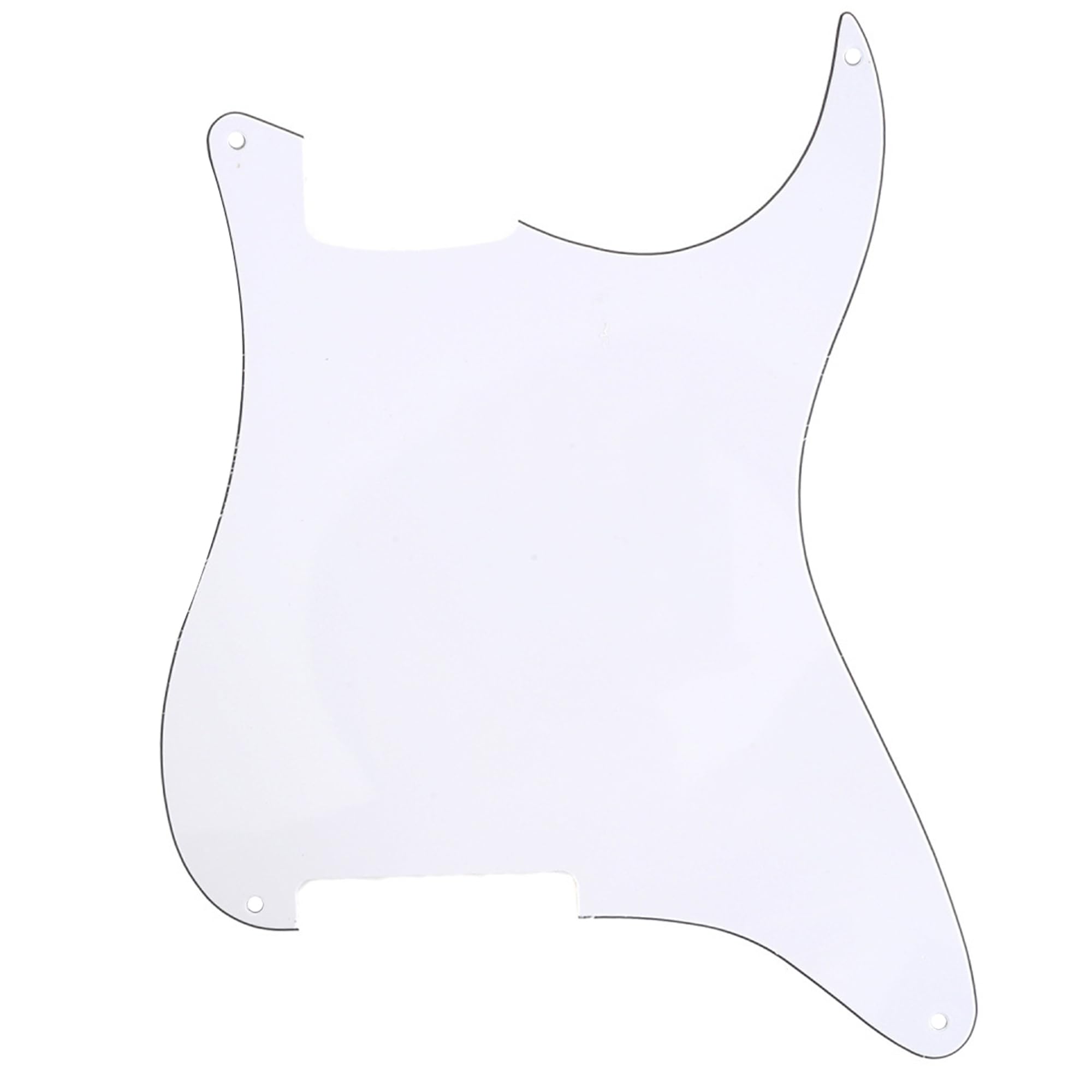 Musiclily 4 Hole Guitar Stratocaster Pickguard Blanks Material for Strat Style Guitar Custom, 3Ply White โ image 1