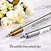 Gold and Silver Metallic Marker Pens, Metallic Permanent Markers Suitable for Cards Writing Signature Lettering Metallic Painting Pens (4)