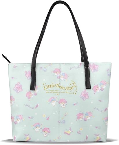 Amazon リトル ツイン スターズ トートバッグ ハンドバッグ レディース 大容量 上品レザー ショルダーバッグ 人気 対応 Ol ビジネス バッグ 手提げ 肩掛け 防水 通勤 通学 旅行 シューズ バッグ