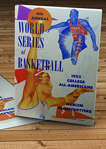1953 Vintage Basketball World Series Program - Harlem Globetrotters - Canvas Gallery Wrap - 10 x 14