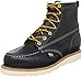 Thorogood American Heritage 6” Moc Toe Work Boots for Men - Soft Toe, Premium Full-Grain Leather with Slip-Resistant Wedge Outsole and Comfort Insole; EH Rated, Black - 10 D