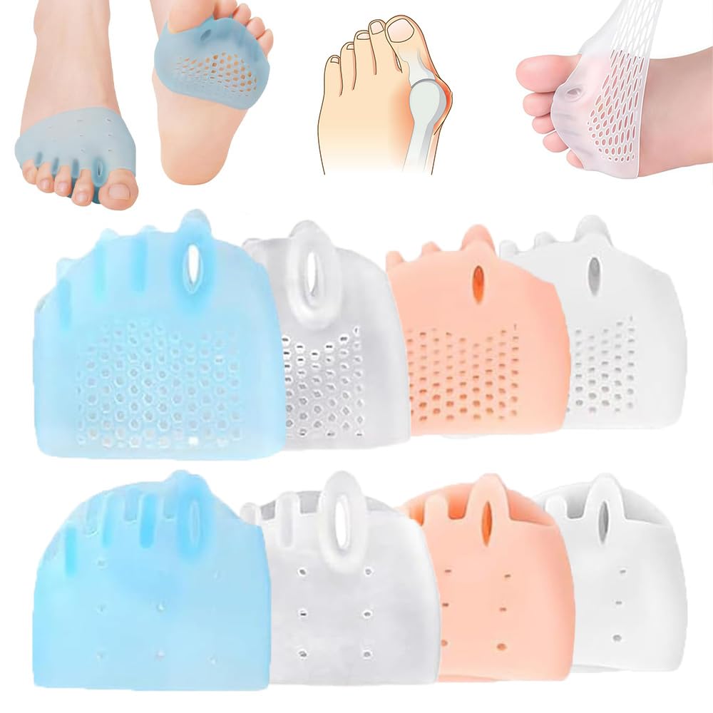 Photo 1 of 4 Pairs Hyggear Silicone Toe Separators for Women,Bunion Corrector Cushion Silicone Toe Separators for Women & Men