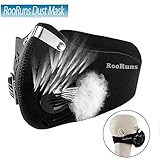 Dustproof Mask, Anti-Pollution Filtration of Exhaust PM2.5 Dust Mask with 2 Valves and Activated Carbon Filters, Face Mouth Cover Mask/Respirator Mask for Women Men Running Motorcycle Cycling Working