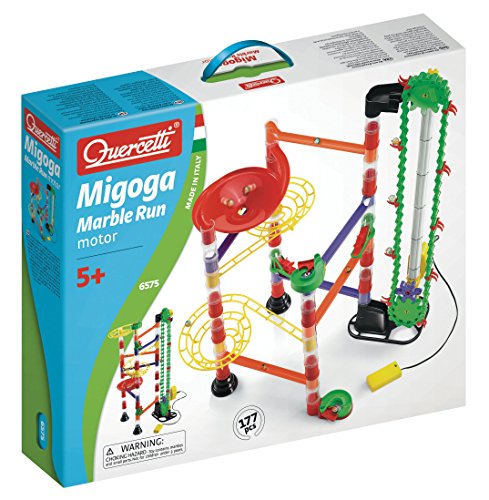 Quercetti Marble Run with Motorized Elevator, 177 Pieces