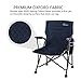 WolfWise 350lbs Portable Folding Arm Camping Chair Heavy Duty with Carry Bag Navythumb 4