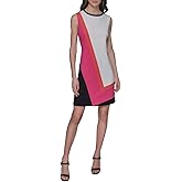 KARL LAGERFELD Womens Patterned Scoop Neck Sleeveless Aline Dress