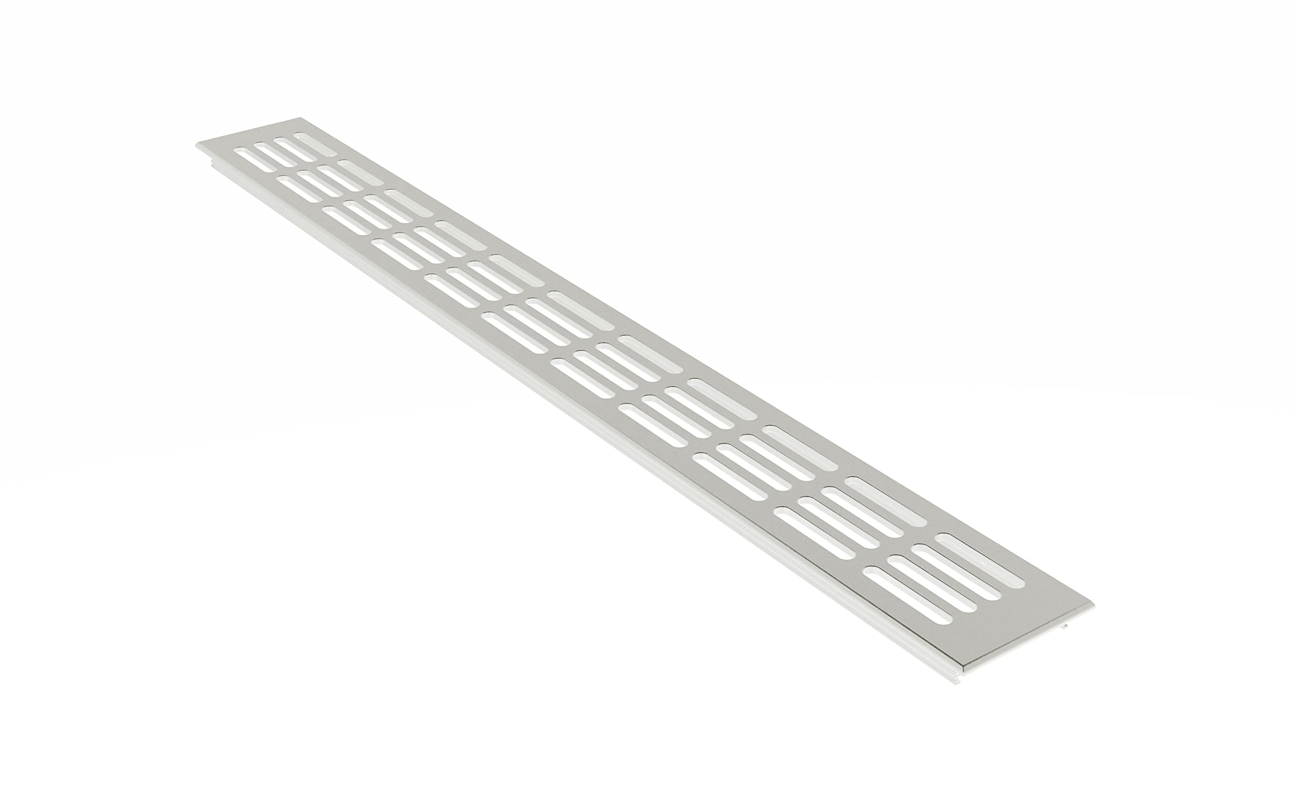 MS Beschläge ® F1 Ventilation Grille Sheet Radiator Cover 60 mm x 200 mm Various Colours (Silver Anodised