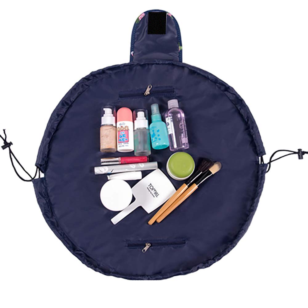 Topsefu Lazy Drawstring Make Up Bag Portable Large Travel Cosmetic