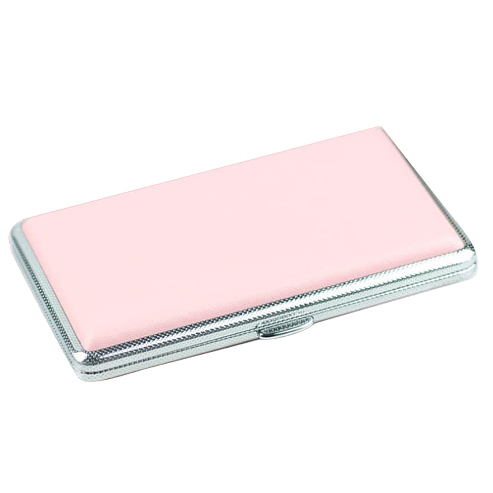 Pink Metal Cigarette Box, Pink Cigarette Case, Women's Cigarette Box, Elegant Cigarette Case, Slim Cigarette Case, Cigarette Case for Women, Holds 20 Cigarettes (Pink)