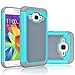Tekcoo Core Prim Case, (TM) [Tmajor Series] [Turquoise/Grey] Shock Absorbing Hybrid Rubber Plastic Impact Defender Rugged Hard Protective Case Cover Shell for Samsung Galaxy Core Prim/Prevail LTE