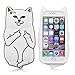 Apple iPhone 6 + Case iPhone 6s Plus 5.5 Inches Cover Lord Nermal Pocket Cat White Silicone Brand New