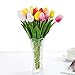 StillCool Artificial Flowers Tulip 12pc/set Pu Stunning Holland Mini Tulip Flower Real Touch Wedding Flower Artificial Latex Flowers Plants for Party Room Home Hotel Event Decoration (Multicolor)