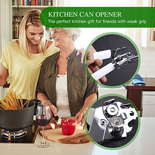 Manual Can Opener, Stainless Steel Sharp Blade Safe Cut Can Openers