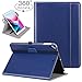Ztotop Case for iPad 9.7 2018/2017 - 360 Degree Rotating Stand/Genuine Leather Cover with Auto Wake/Sleep, Pencil Holder,Card Pocket for New iPad 9.7'' 5th/6th Gen, iPad Air 2/iPad Air,Navy Blue