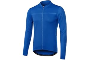 ARSUXEO Men's Cycling Jersey Long Sleeve Slim Fit Bike Jersey Biking Bicycle Cycling Shirt