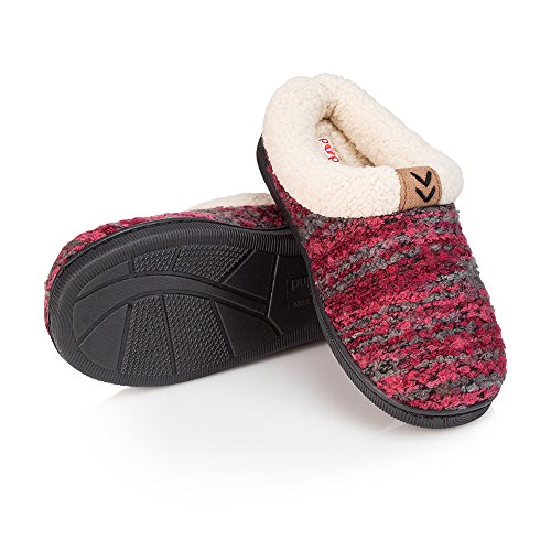 Pupeez Girls Knitted Fleece Lined Clog Slippers