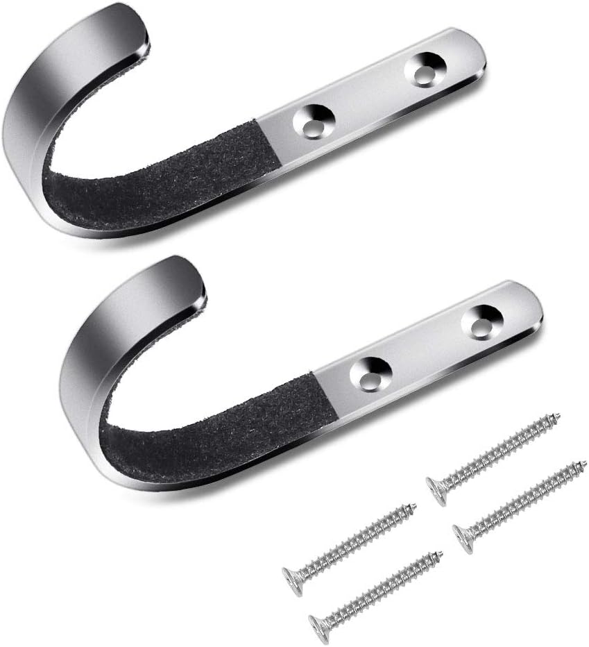 Aokin Gun Rack Shotgun Hook Rifle Hanger Archery Bow Hangers Felt Lined Wall Mount Storage J-Hooks,Silver,4 Pcs: Sports & Outdoors