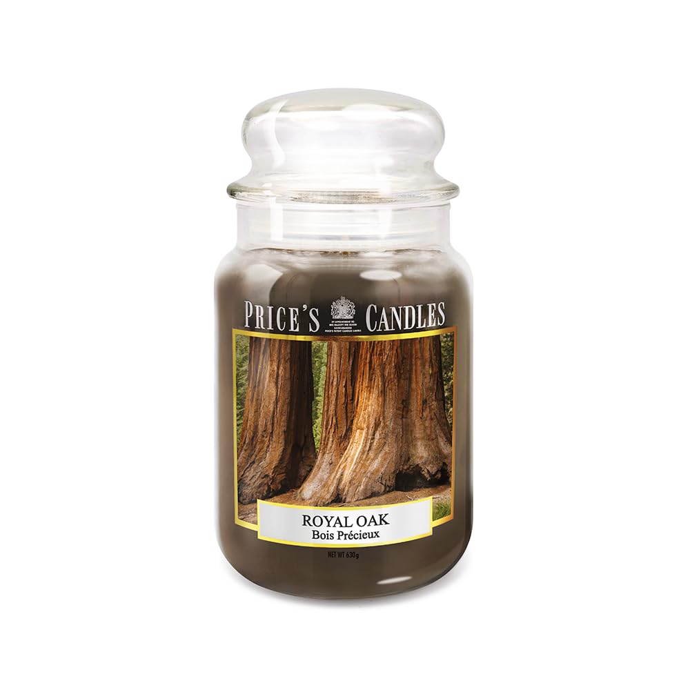 Price's - Royal Oak Large Jar Candle - Sweet, Delicious, Quality Fragrance - Long Lasting Scent - Up to 150 Hour Burn Time