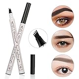 Liquid Tattoo Eyebrow Pen Long Lasting Tint Dye Cream with 4 Tips Waterproof,Smudge-Proof for Eyebrow Makeup (01.Chestnut)