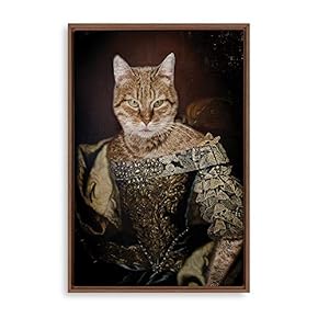 Framed Canvas Home Artwork Decoration Humor Animal Canvas Wall Art for Living Room, Bedroom - 16x24 inches