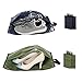 ANPHSIN 8 Pcs Waterproof Oxford Cloth Travel Shoe Bags With Zipper Closure and PVC Clear Windows for Men & Women (Blue and Green) 15.7 x 8.3 inches (8pack)