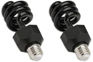 lumenivo 13W CFL Blacklight Bulb Spiral Black Light CFL Bulb E26 Medium Screw Base for Halloween, Party, Decorative Lighting - Glow in The Dark Effect - 120V - 2 Pack