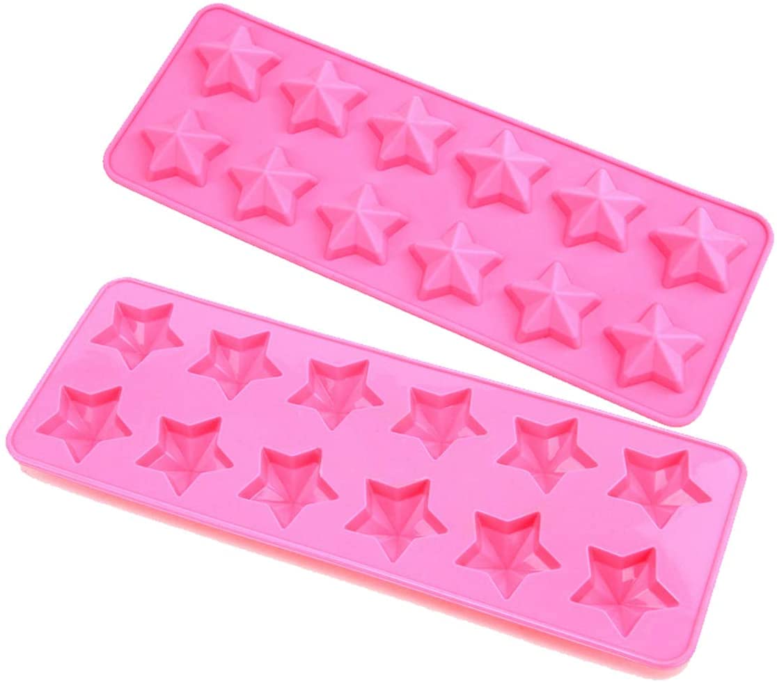 Selecto Bake Magic Stars Candy Mold, Candy Silicone Mould, Silicone Chocolate Molds, Cake Wax Melt Soap for Sweets Cake