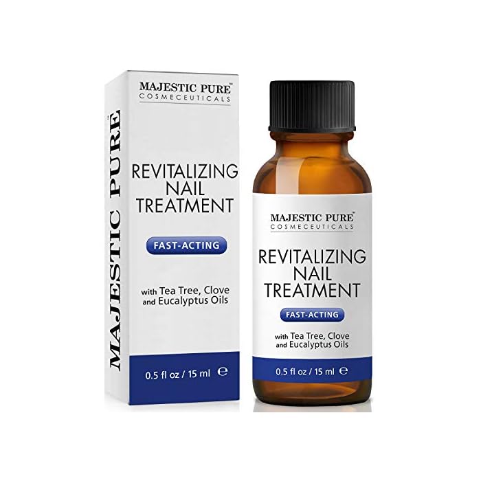 MAJESTIC PURE Extra Strength Natural Nail Treatment - Fights Toenail with Tea Tree, Clove, and Eucalyptus Oils - Natural…
