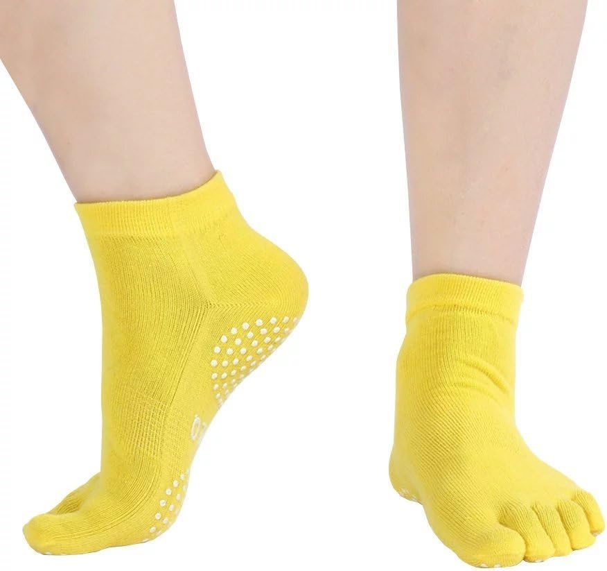 Gxia Women's Toe Non-Slip Massage GYOGA Socks 1 Pair