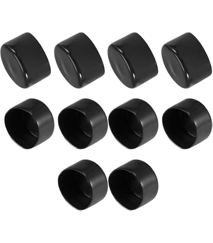 50pcs Rubber End Caps Cover Assortment 7.5mm Screw Thread Protector For Screw Bolt Black Red