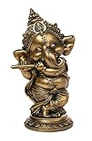 Pacific Giftware Ganesha The Hindu Elephant Deity Playing Flute Ganesh Figurine Sculpture 6 Inch H