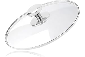 9.5 Inch Pot Cover, Tempered Glass Lid for Replacement, Frying Pan Lids 6,8,9.5,10.5,11,12,12.5 Inch Universal Lid for Pots a