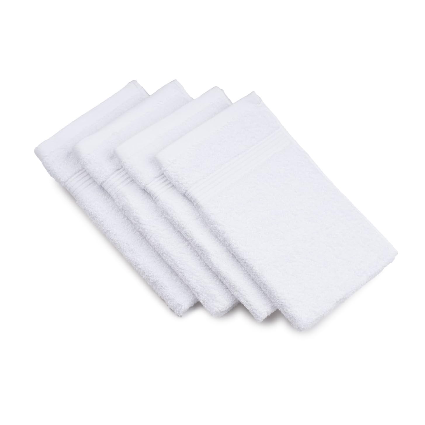 Gözze - Set of 4 New York Guest Towels, Luxuriously Soft and Absorbent, 100% Cotton, 30 x 50 cm - White