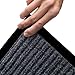 2 Pack - Ribbed Indoor Outdoor Rug for Entrance, Floor Mat with Shoe Scraper & Rubber Backing for All Weather, Entryway Rug for High Traffic Areas, 20