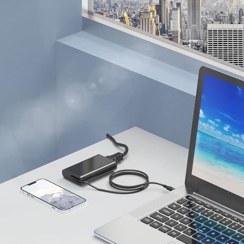 USB C 65W Laptop Charger Compatible with DELL Latitude 5430 7430 5420 5520 5410 5530 5330 7320 7420 2-in-1, DELL XPS 13 15 9350 9360 9365 9370, Chromebook 3100 3380 Type C Computer Power Adapter Cord