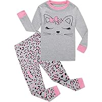 Dolphin&Fish Girls Pajamas Cat Little Kids Pjs 100% Cotton Toddler Clothes Children Sleepwear 4T