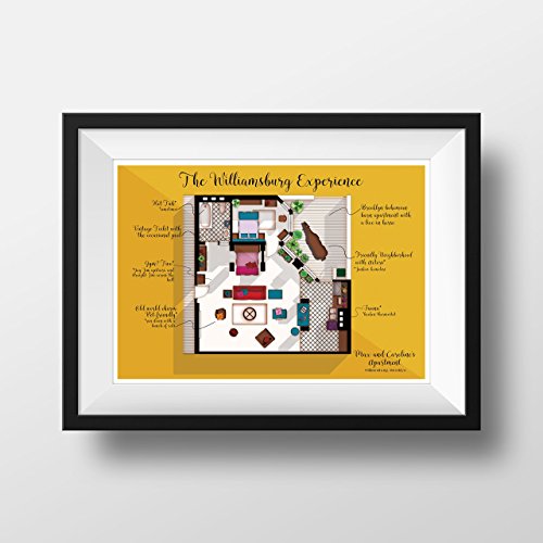 2 Broke Girls Floor Plan 2 Broke Girls Art Print Tv