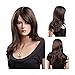 KOLIGHT Hot Fashion Wigs Medium Long Curly Brown-Black Women Ladies Hair Replacement Wig Free Cap+ Comb