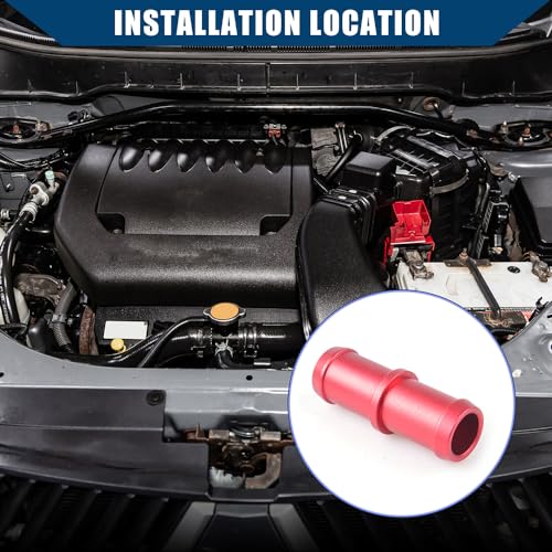 Aluminum Heater Hose Connector Compatible with 370Z Infiniti G35 G37 QX50 Q60 photo 12