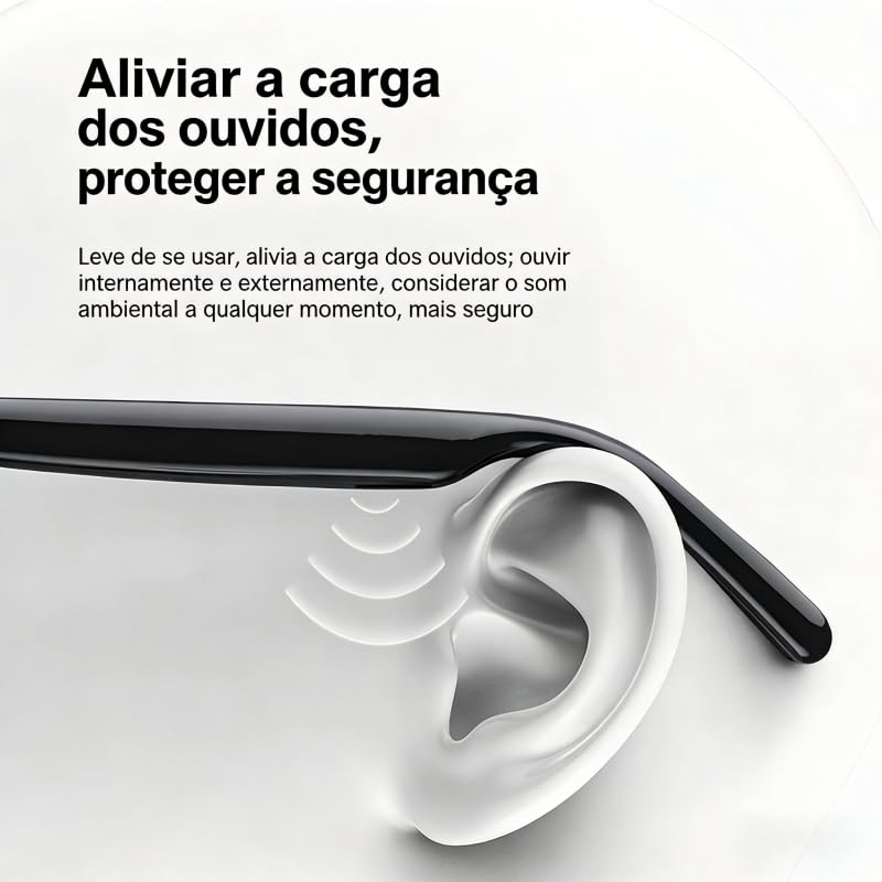 Óculos com tradução inteligente por IA, equipados com áudio Bluetooth com encaixe magnético, compatíveis com chamadas em viva-voz e reprodução de música, são o dispositivo ideal para o dia a dia