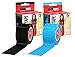 RockTape Kinesiology Tape for Athletes - 2-Roll Gift Pack, H2O Black/H2O Blue