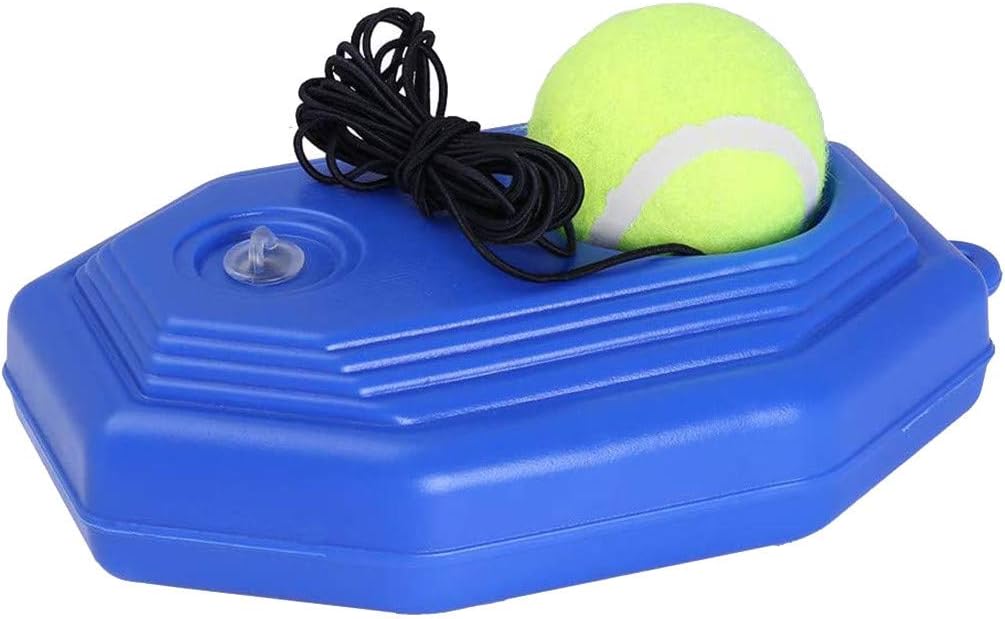 LISJFS Solo Tennis Trainer Rebound Ball, Fill & Drill Tennis Trainer with String,Rebounder Tennis Practice Base & Tennis