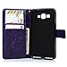 Galaxy Grand Prime G5308/G530H Case- MOLLYCOOCLE Stand Wallet ID Holders Emboss Vintage Flower Flip Folio TPU Soft Bumper PU Leather Skin Cover for Samsung Galaxy Grand Prime G5308/G530H -Purple