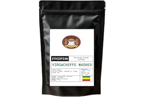 REVOCUP Ethiopian Yirgacheffe Washed Green Coffee Beans – Unroasted Heirloom Arabica | Bright Citrus & Floral Notes | High-Altitude Specialty Grade for Home Roasters | Clean Cup Clarity | 2lb/32 Ounces