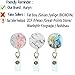 Aunyn Badge Reel, Retractable Reel Holder Reel with Alligator Clip (Marble)