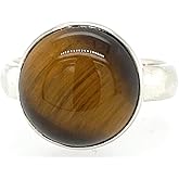 Natural Rocks by Kala NaturaI Tiger's Eye 925 Solid Sterling Silver Ring Size 6.75