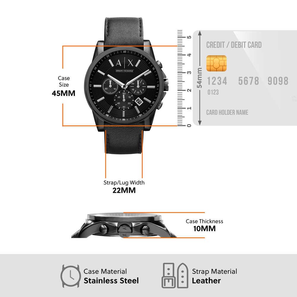 Armani Exchange AX Chronograph Watch for Men with Leather, Stainless Steel or Silicone Band