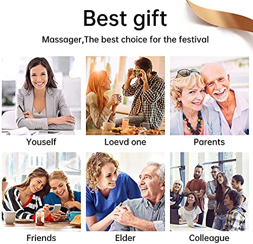 AERLANG Neck Back and Shoulder Massager with Heat, Deep Tissue Shiatsu Kneading Electric Massager, for Muscle Pain Relief, Body Relax, Use at Car Home Office, The Best Gift for Women Men Family