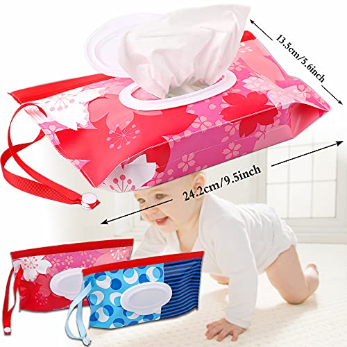 2 Pack Baby Wipes Dispenser,Portable Wipe Holder Container,Reusable Wet