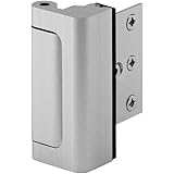 Defender Security Satin Nickel U 10827 Door Reinforcement Lock – Add Extra, High Security to your Home and Prevent Unauthoriz